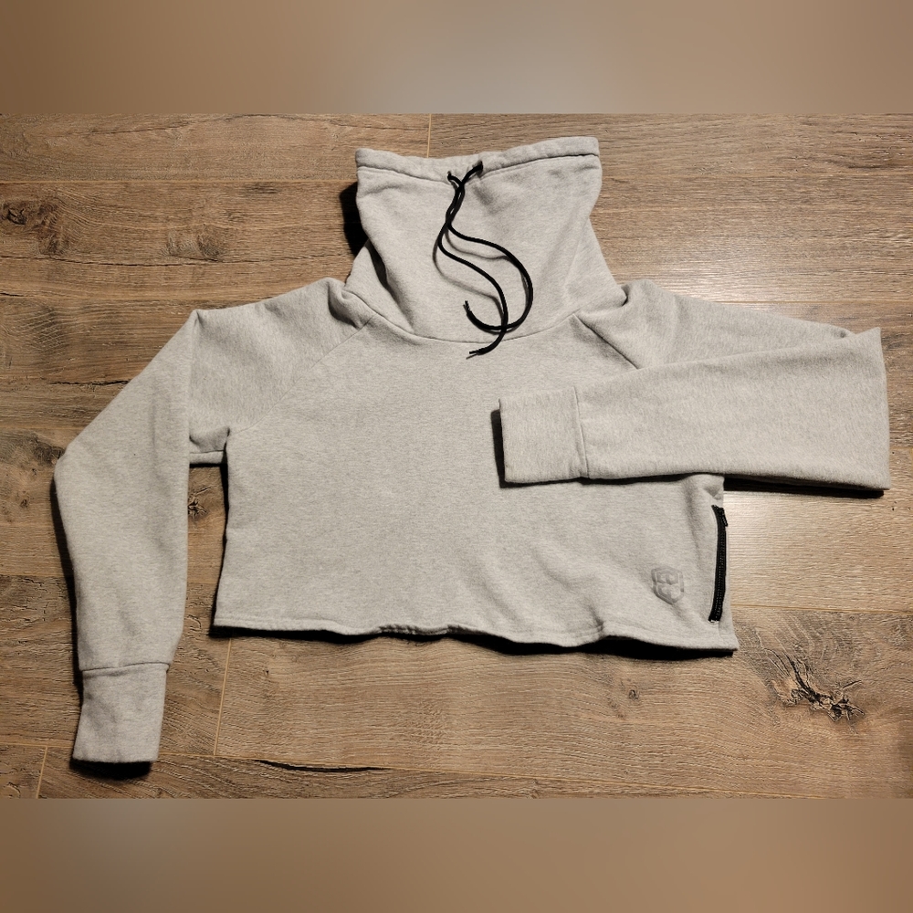 Medium Light Gray Born Primitive Cowl At The Half Moon Crop